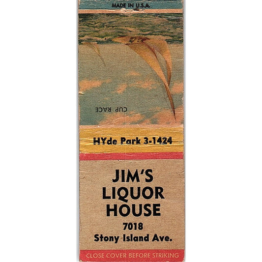 Jim's Liquor House 7018 Stony Island Ave Chicago Vintage Matchbook Cover SC7-Y7