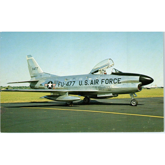 North American F-86D Sabre Fighter Aircraft Vintage Postcard TG8-PC