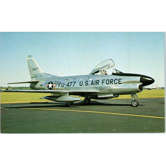 North American F-86D Sabre Fighter Aircraft Vintage Postcard P4-5