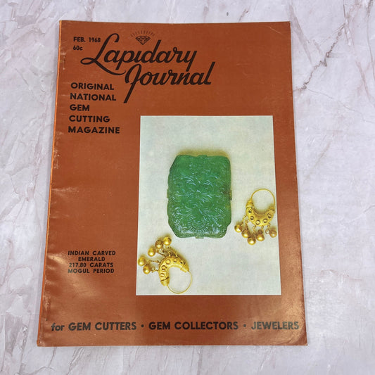 Indian Carved Emerald Mogul Period- Lapidary Journal Magazine - Feb 1968 M27