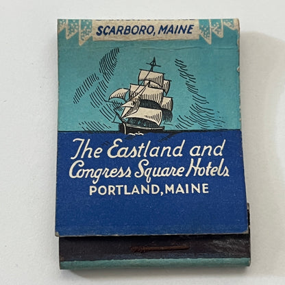 The Eastland & Congress Square Hotels Portland Vintage Matchbook Cover TB8-MB-10