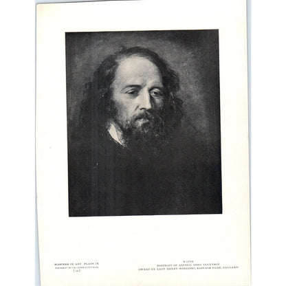 Portrait of Alfred Lord Tennyson - Watts c1905 Art Print D14