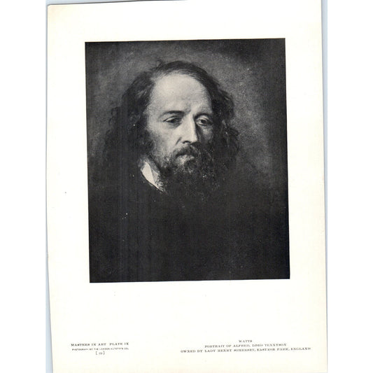 Portrait of Alfred Lord Tennyson - Watts c1905 Art Print D14