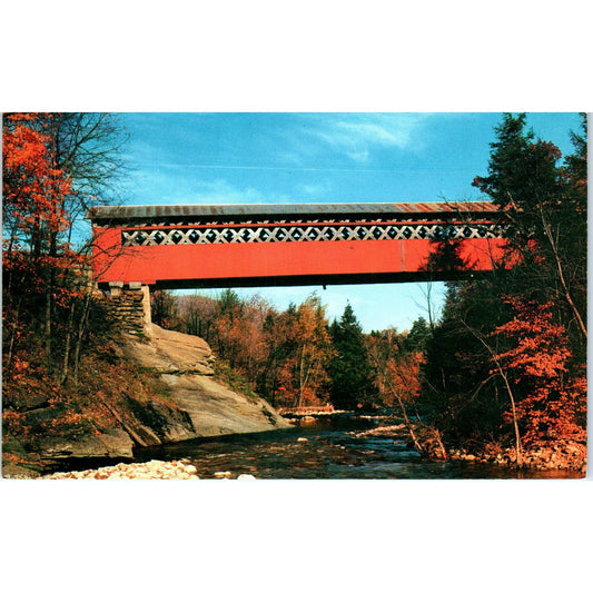 Old Covered Bridge Chiselville East Arlington VT Covered Bridge Postcard PC15