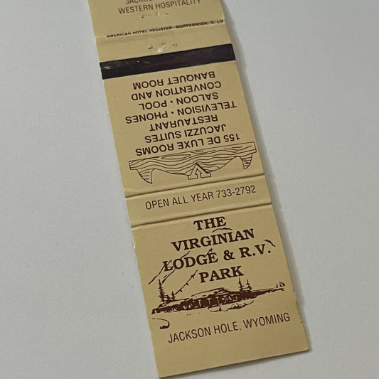 The Virginian Lodge & RV Park Jackson Hole WY Vintage Matchbook Cover MM5-7