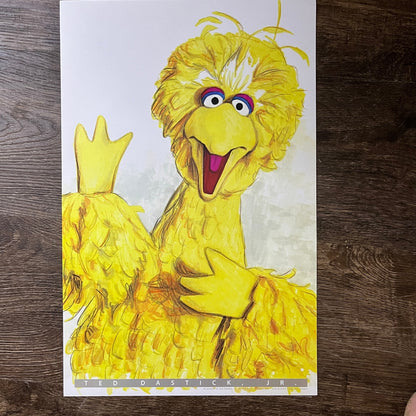 Big Bird Sesame Street - Ted Dastick Jr Art Poster 11x17 V7