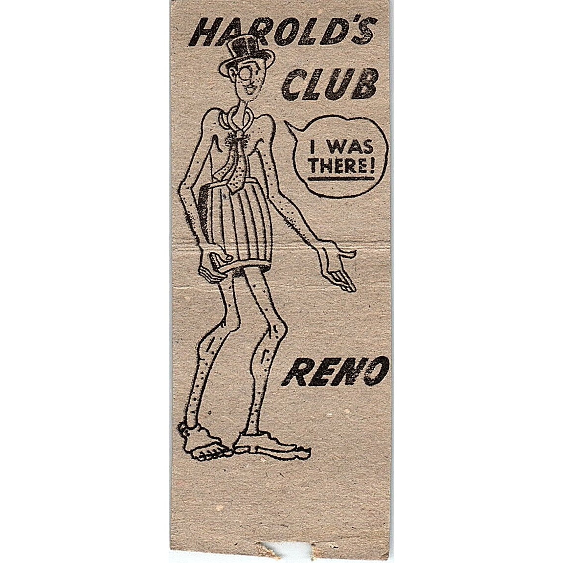 Harold's Club Reno NV Vintage Matchbook Cover SC7-Y8
