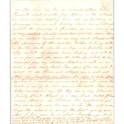 1852 Handwritten Letter Kaneville PA D21