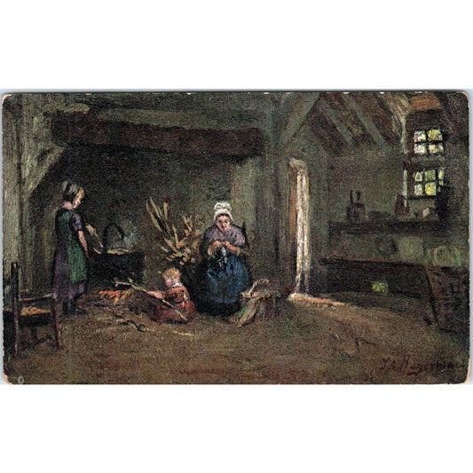 Flemish Cottage Homes Tuck Oilette Original Postcard P3-2