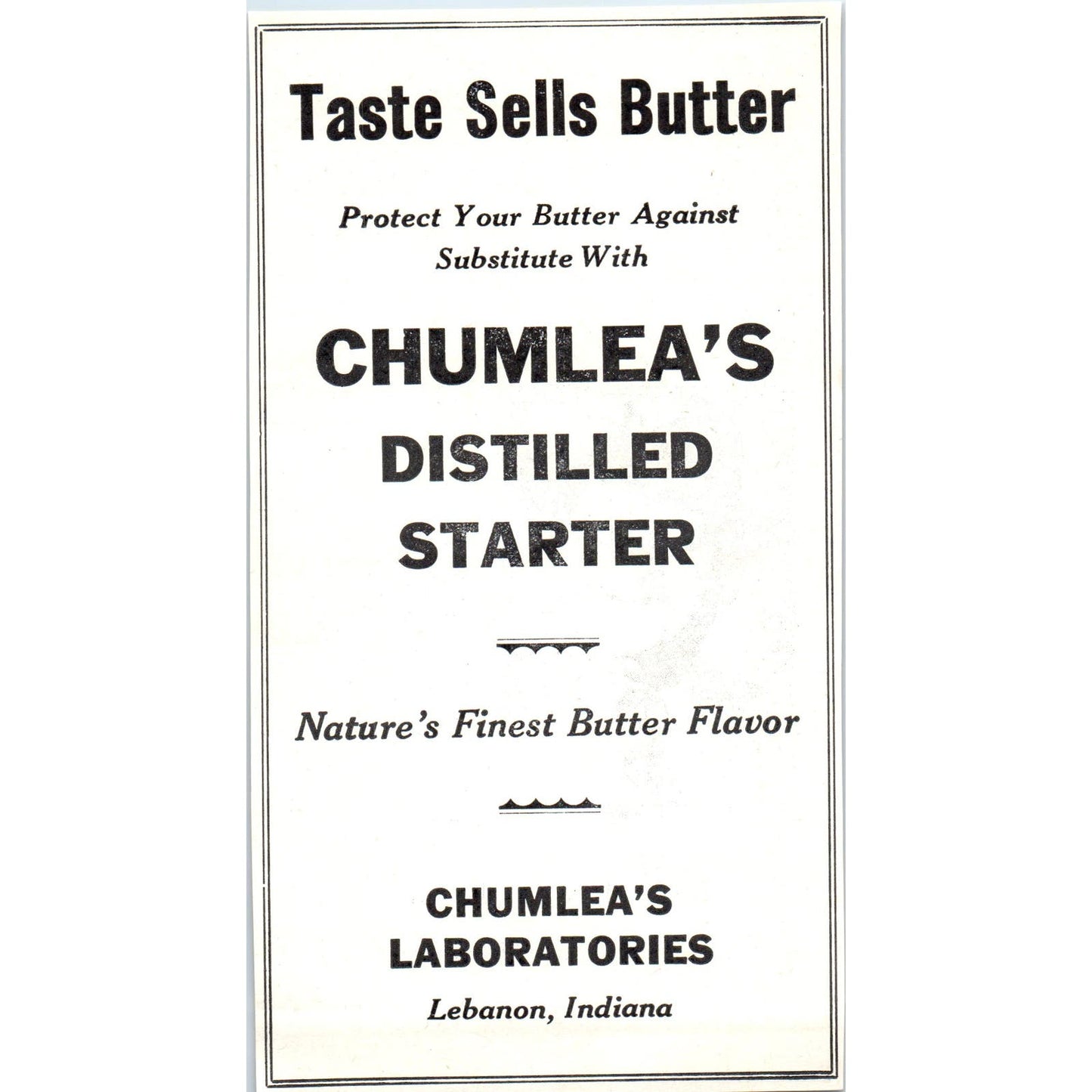 Chumlea's Laboratories Lebanon IN, Security Printing St Cloud MN 1953 Ad AE9-DC2