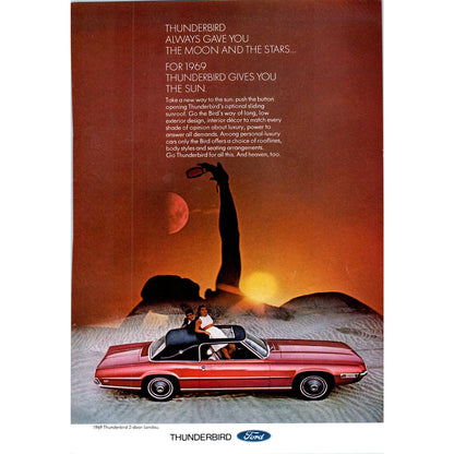 1969 Ford Thunderbird 2-Door Landau Automobile Car - Vintage Magazine Ad D20