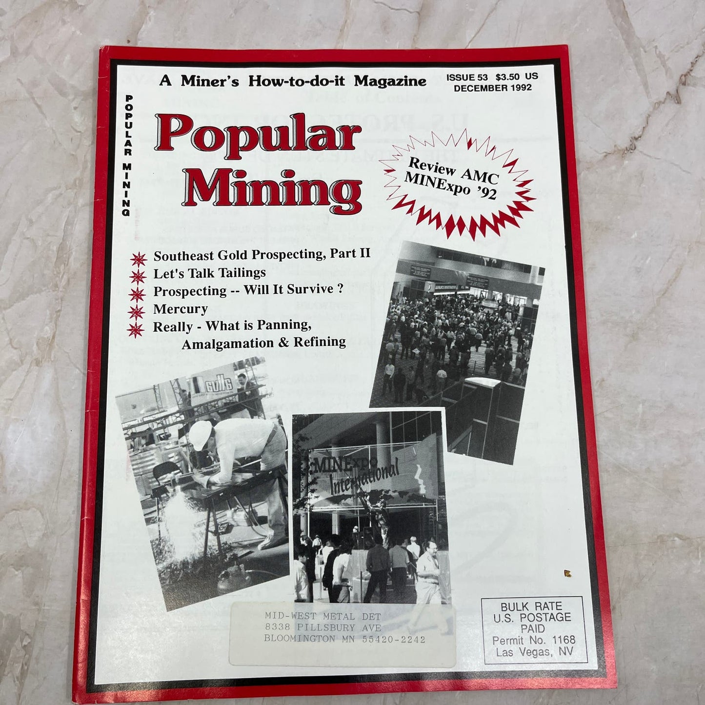 1992 Dec - Popular Mining Magazine - Treasure Hunting Gold Prospecting M19