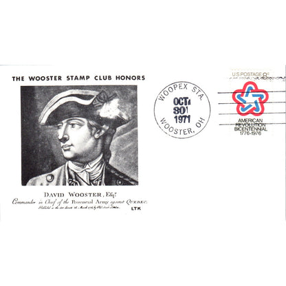 1971 Woopex Wooster Stamp Club Honors David Wooster OH Postal Cover TI5-PC1