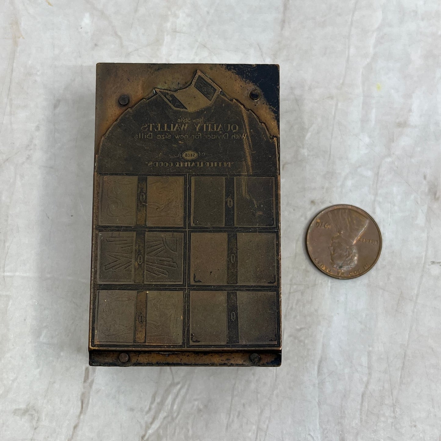 Seco Letter Wallets - Vintage Letterpress Printers Block Plate TG8