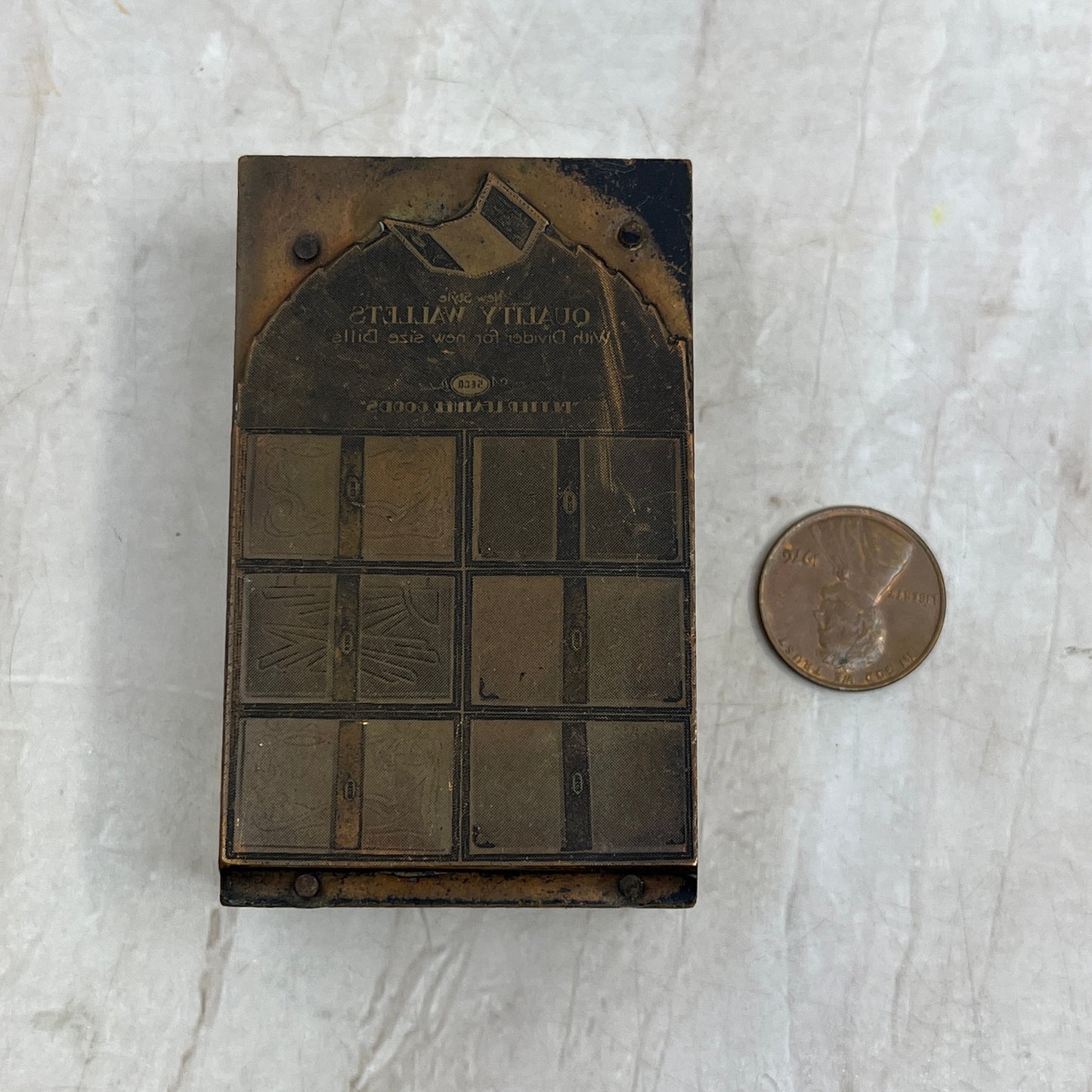 Seco Letter Wallets - Vintage Letterpress Printers Block Plate TK3