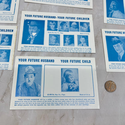1930s Lot of 10 Penny Arcade Your Future Husband Fortune Telling Cards P5-1