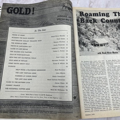 1976 Summer - Gold! Magazine - Treasure Hunting Metal Detecting Prospecting M13