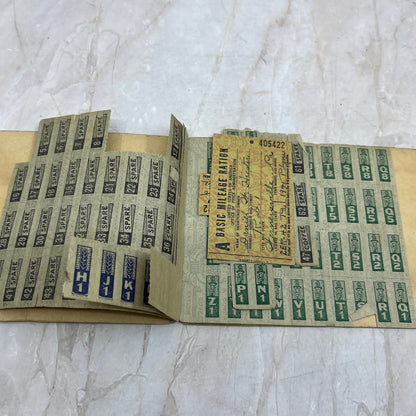 1940s WWII Ration Book Four With Ration Stamps TI8-S6