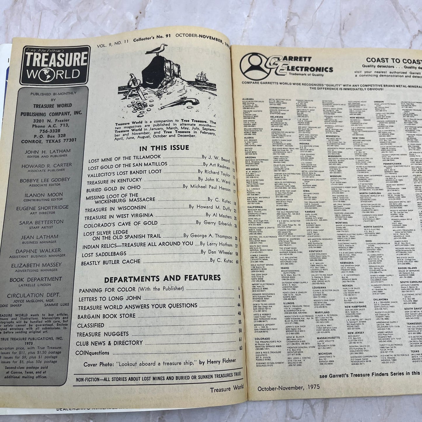 1975 Nov - Long John Latham's Treasure World Magazine - Treasure Hunting M13