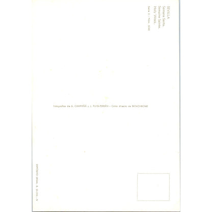 Sevilla Semana Santa Holy Week Vintage Postcard PD1