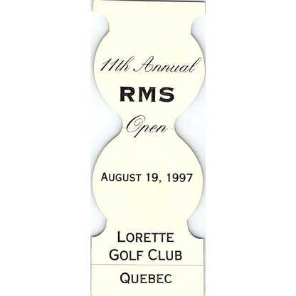 PGA Tour RMS Open Aug 19, 1997 Lorette Golf Club Quebec Matchbook MM4-10