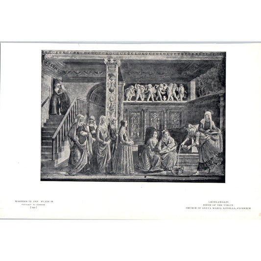 Birth of the Virgin - Ghirlandaio c1905 Art Print D13