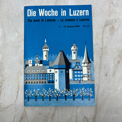 1962 - The Week In Lucerne Booklet Die Woche in Luzern German TI9-P2