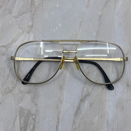 Retro Men’s +175 Gold Tone Aviator Sunglasses Eyeglasses Frames TD7-G6-9