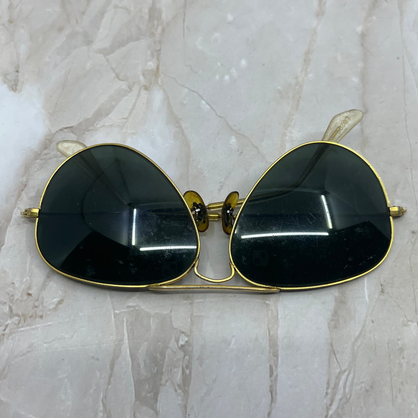 Retro Men’s Gold Tone Aviator Sunglasses Eyeglasses Frames TD7-G5-4