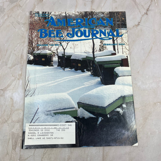 2000 Feb American Bee Journal Magazine Bees Beekeeping Honey M7