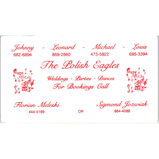 The Polish Eagles Music Florian Meleski Signomd Jozwiak Business Card SD8-B12
