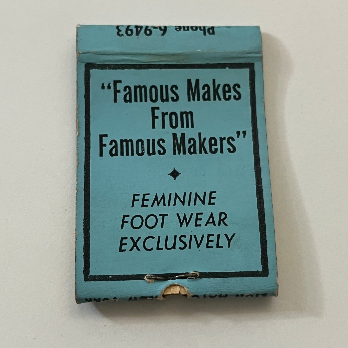 Elkin's Cancellation Shoe Store Hartford CT Vintage Matchbook Cover TB6-MB1-2