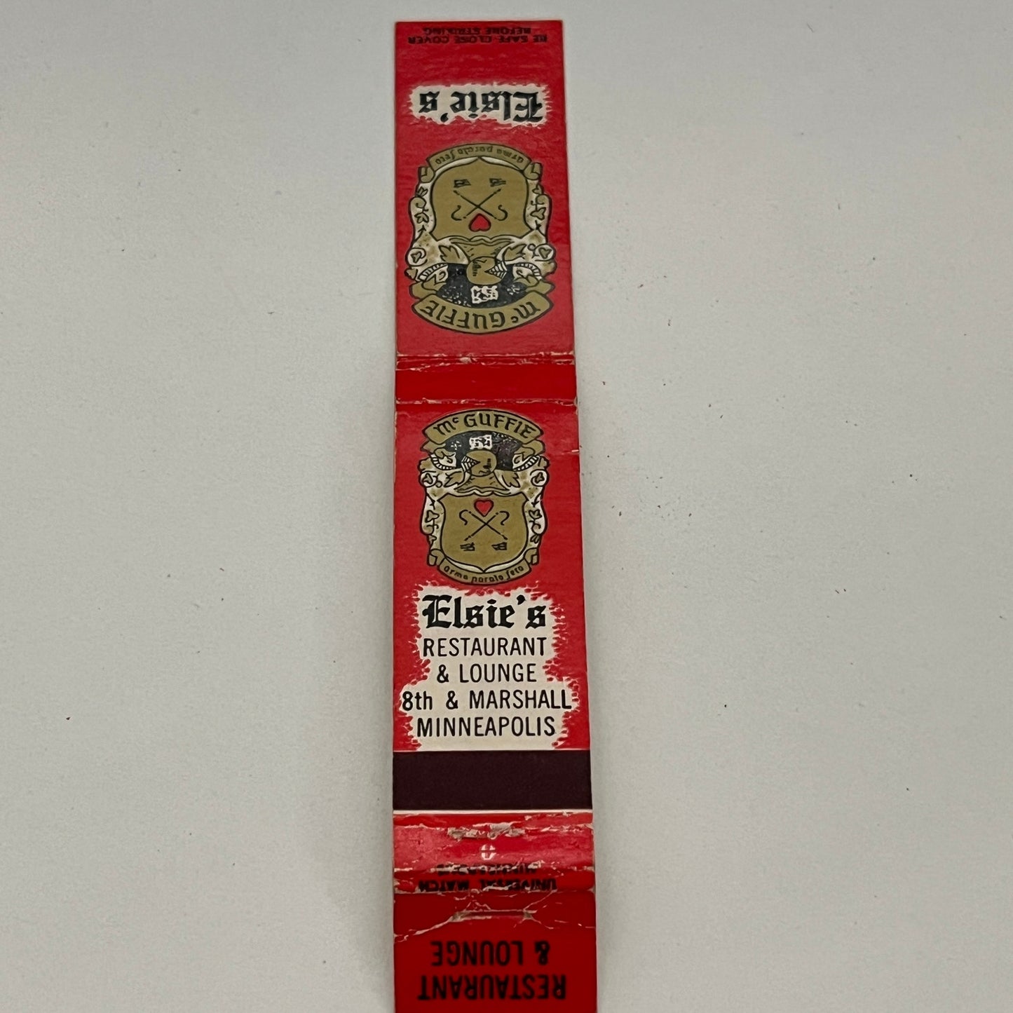 Elsie's Restaurant 8th St & Marshall Minneapolis Vintage Matchbook TB6-MB2-11