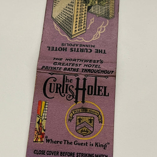 The Curtis Hotel Minneapolis Vintage Matchbook TB6-MB2-14