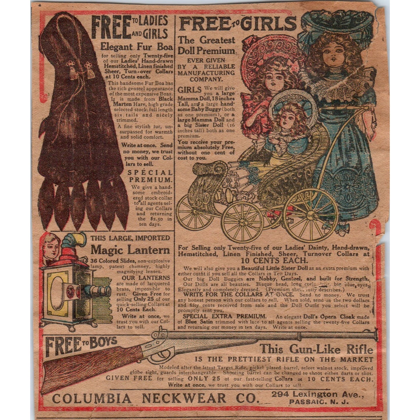Columbia Neckwear Co Passaic New Jersey 1906 Original Ad AB6-CL1