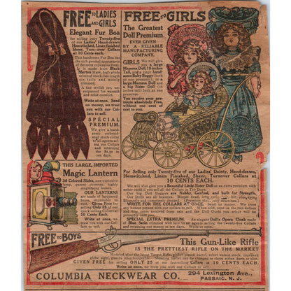 Columbia Neckwear Co Passaic New Jersey 1906 Original Ad AB6-CL1