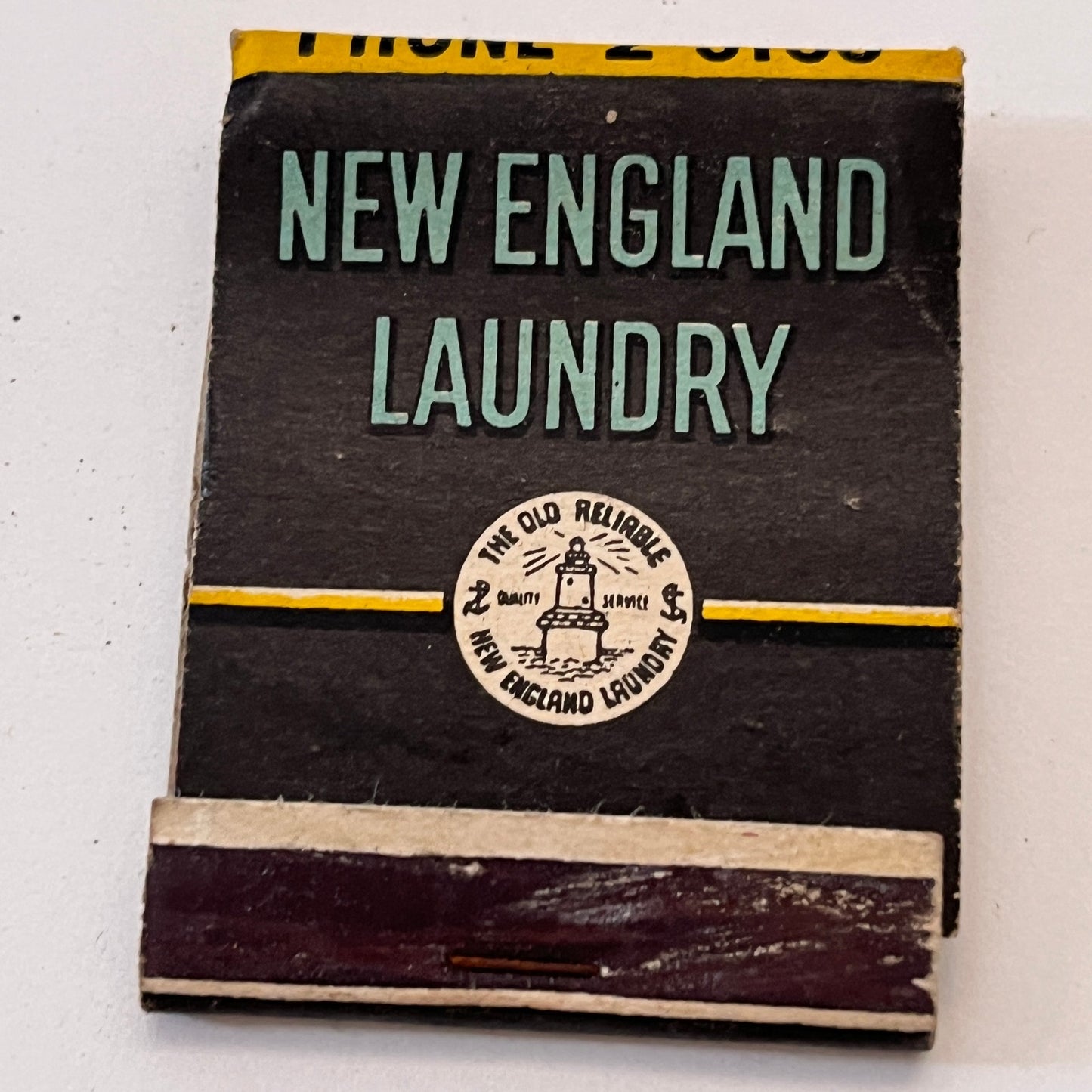 New England Laundry Hartford CT Vintage Matchbook Cover TB8-MB3-10
