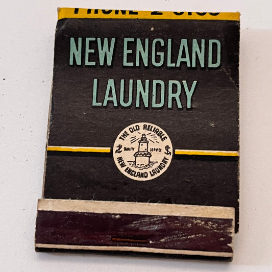 New England Laundry Hartford CT Vintage Matchbook Cover TB8-MB3-10