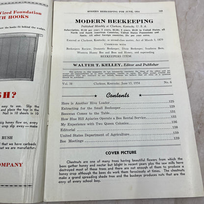 1954 Jun Modern Beekeeping Magazine Clarkson KY Walter T. Kelley TD5
