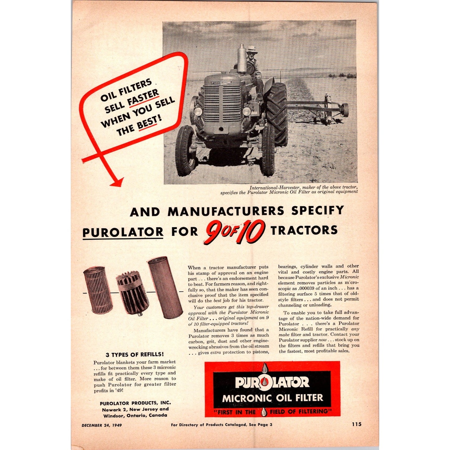 1949 John Deere Quality Equipment 2 Page Ad I16
