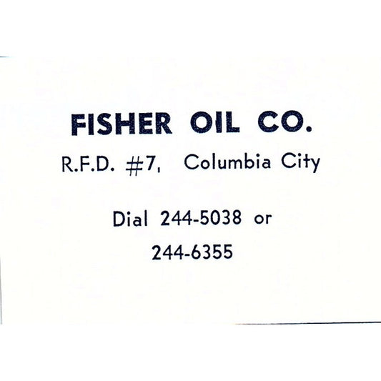 Fisher Oil Co RFD #7 Columbia City Indiana 1964 Ad AG1-S17
