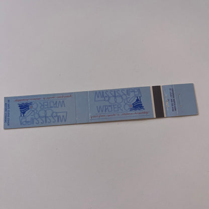 Mississippi Water Co Restaurant Vintage Matchbook TB6-MB2-9