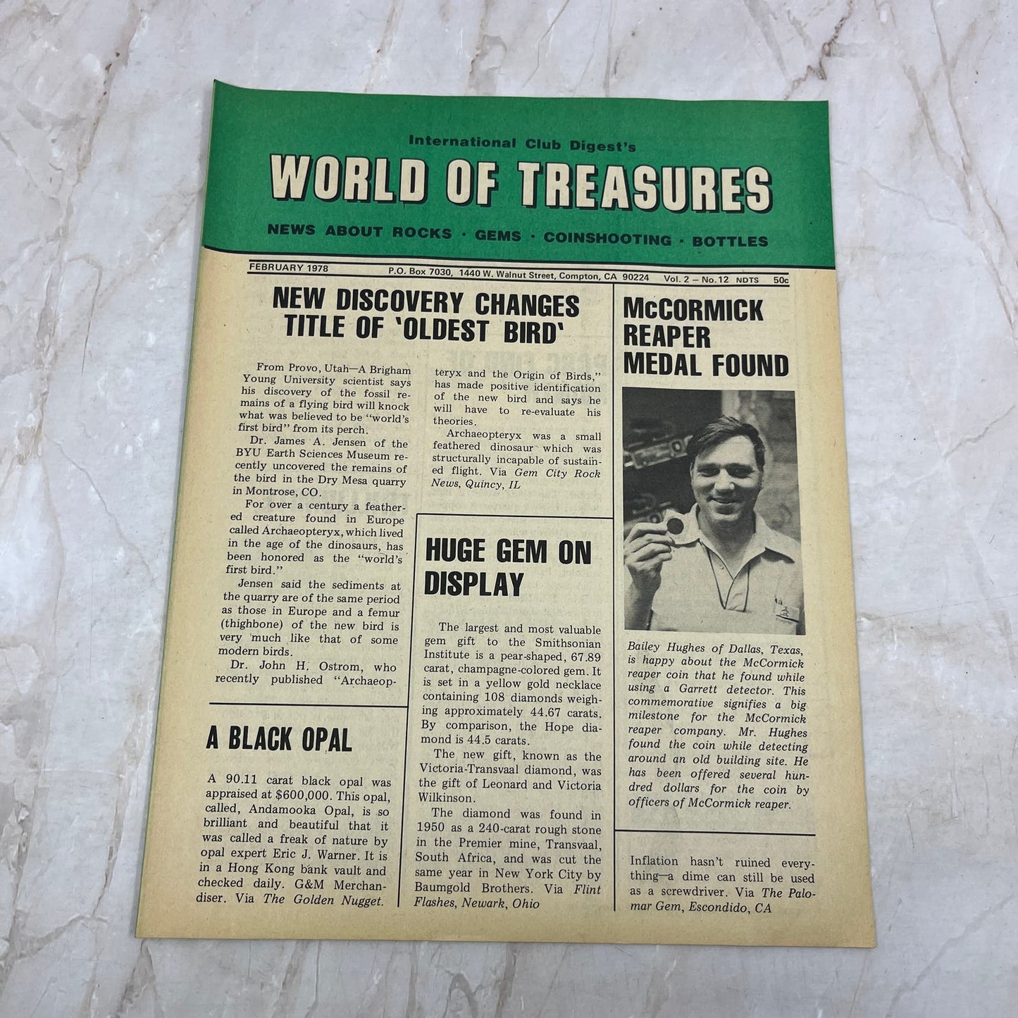 1978 Feb - International Club Digest World of Treasures Magazine Newsletter M16