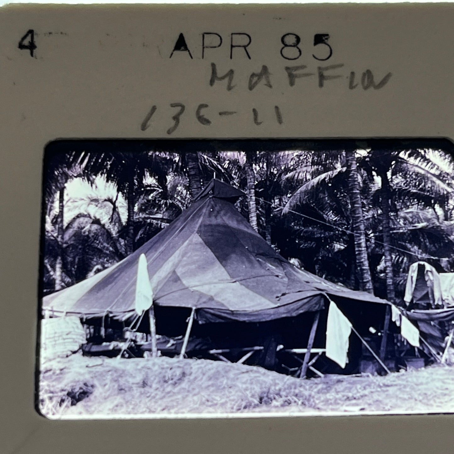 WWII 1940s - 12 Slides of United States Soldier at Maffin Bay TB8-SL1