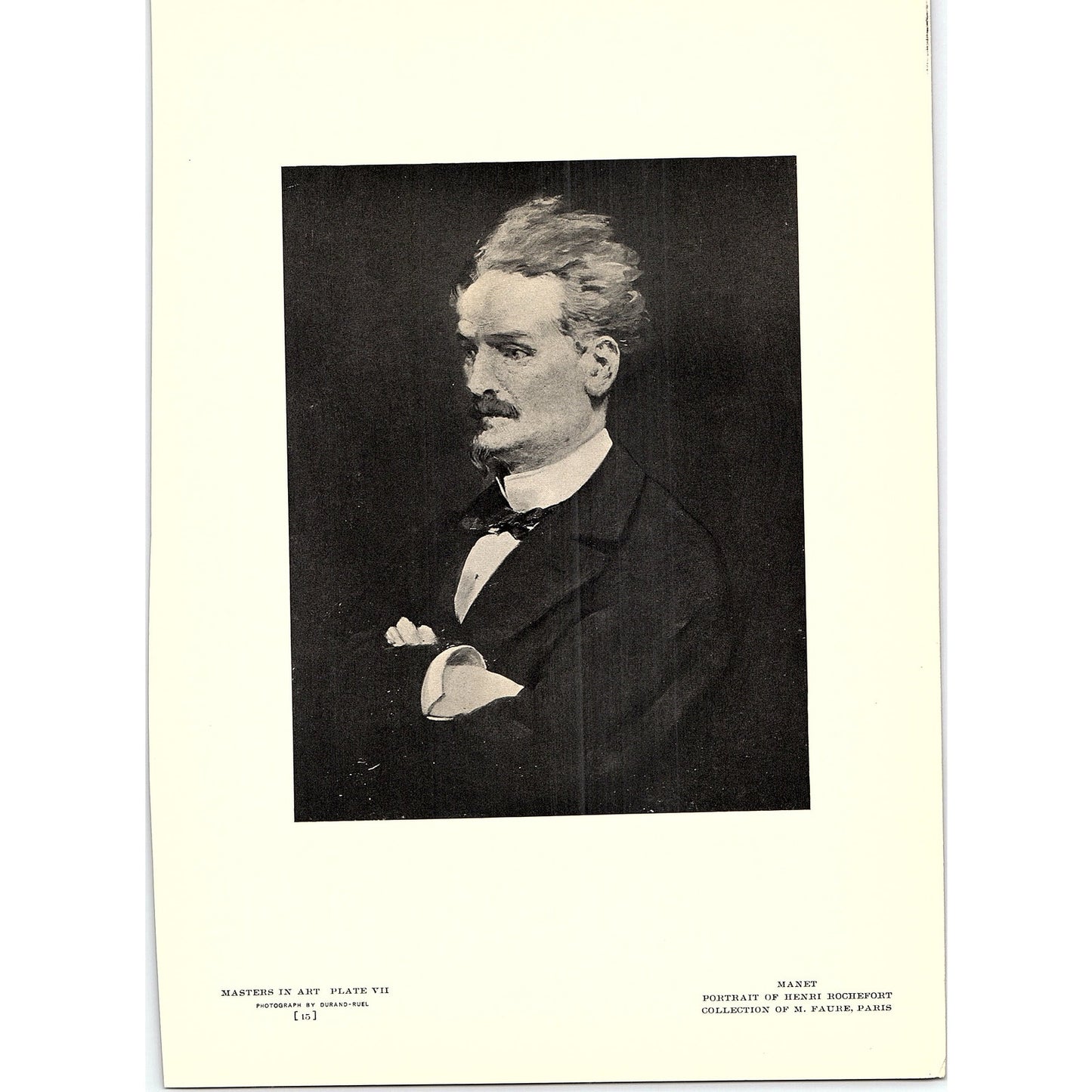 Portrait of Henri Rochefort - Manet - 1908 Litho Art Print AF4-3