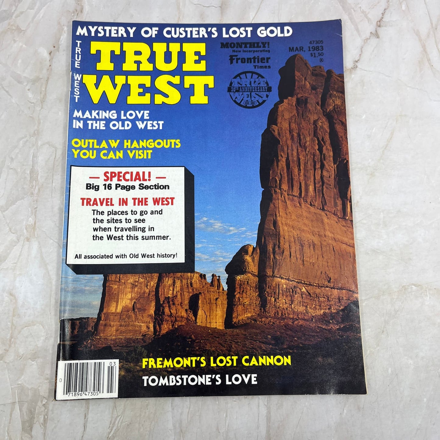 1983 March - True West Magazine Outlaw Hangouts Custer's Lost Gold M20