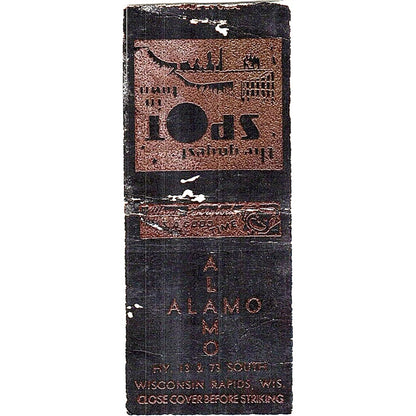 The Alamo - Wisconsin Rapids WI Vintage Matchbook Cover SF3-Y6