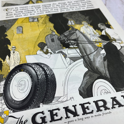 The General Tire and Rubber Co 1928 Original Magazine Advertisement FL6-8