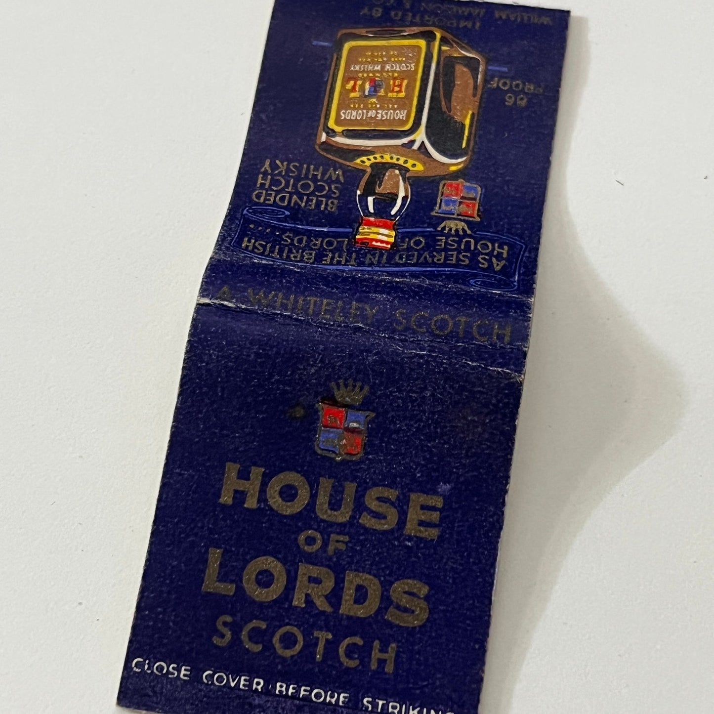 House of Lords Scotch Vintage Matchbook Cover TB6-MB1-12
