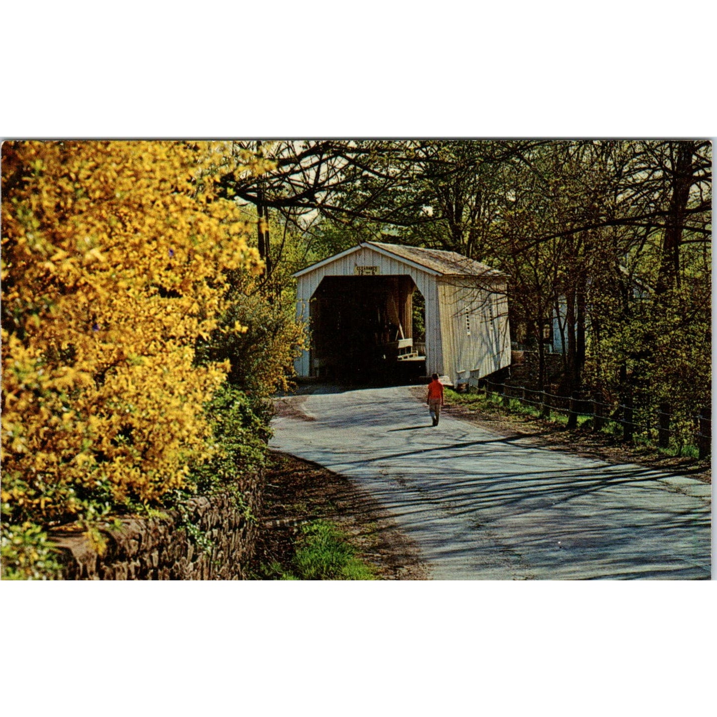 Green Sergeant's Covered Hunterdon County NJ Vintage Covered Bridge Postcard PD3
